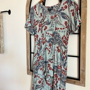 High low Daisy print romper